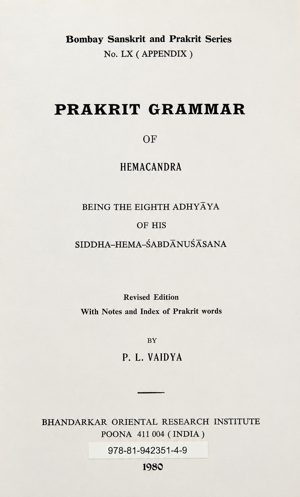 Prakrit Grammar