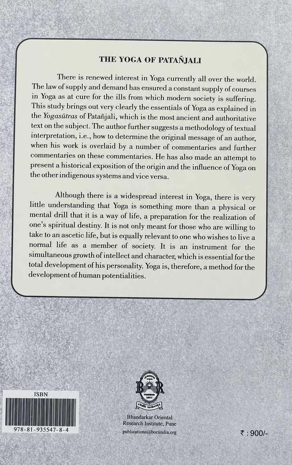 The Yoga of Patañjali