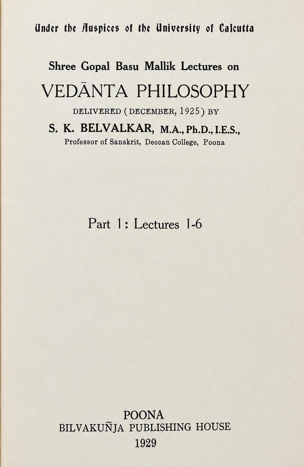 Vedānta Philosophy